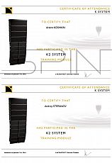 Сертификаты о прохождении курса - K SYSTEM