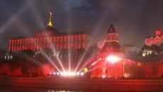 Light and pyrotechnic show dedicated to of 65th anniversary of the Great Victory